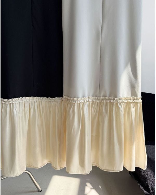 Bicolor Vneck Dress | Leonie