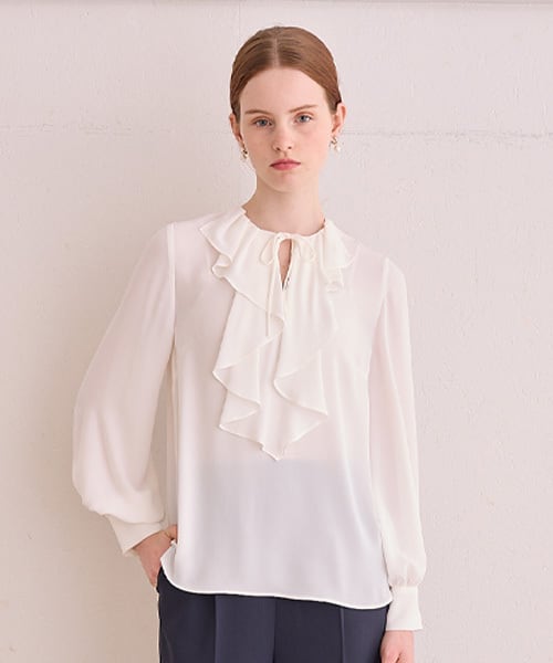 シフォンフリルブラウス 〇シフォンフリルブラウス | troisiemechaco