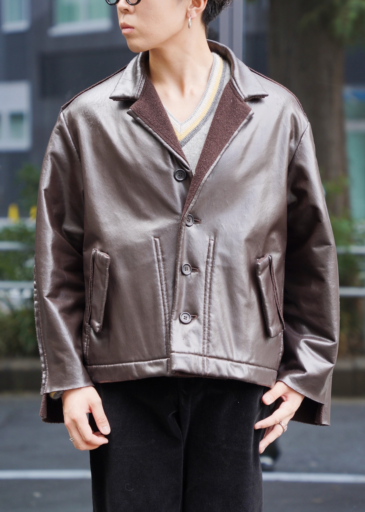 Y's 95AW coating reversible bore blouson
