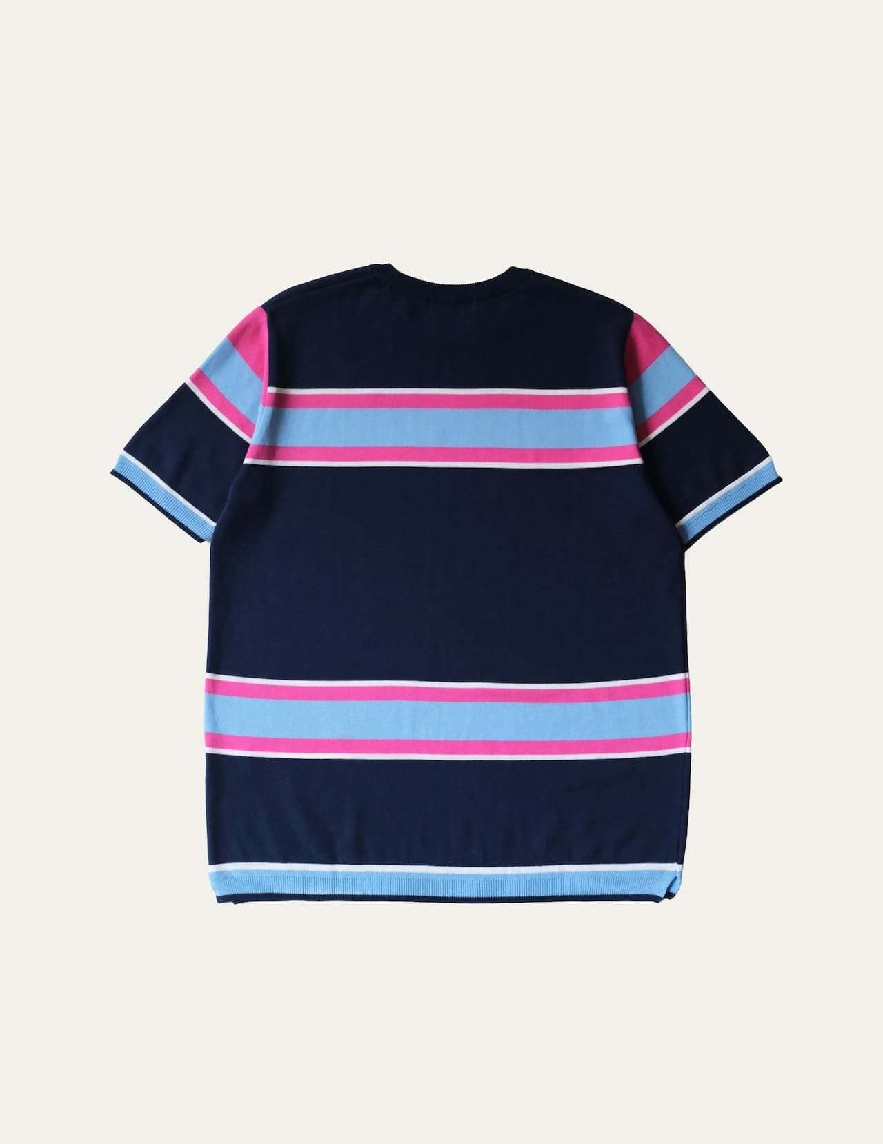 FUJITO Border Knit T-Shirt Navy Border,White Border | Directors