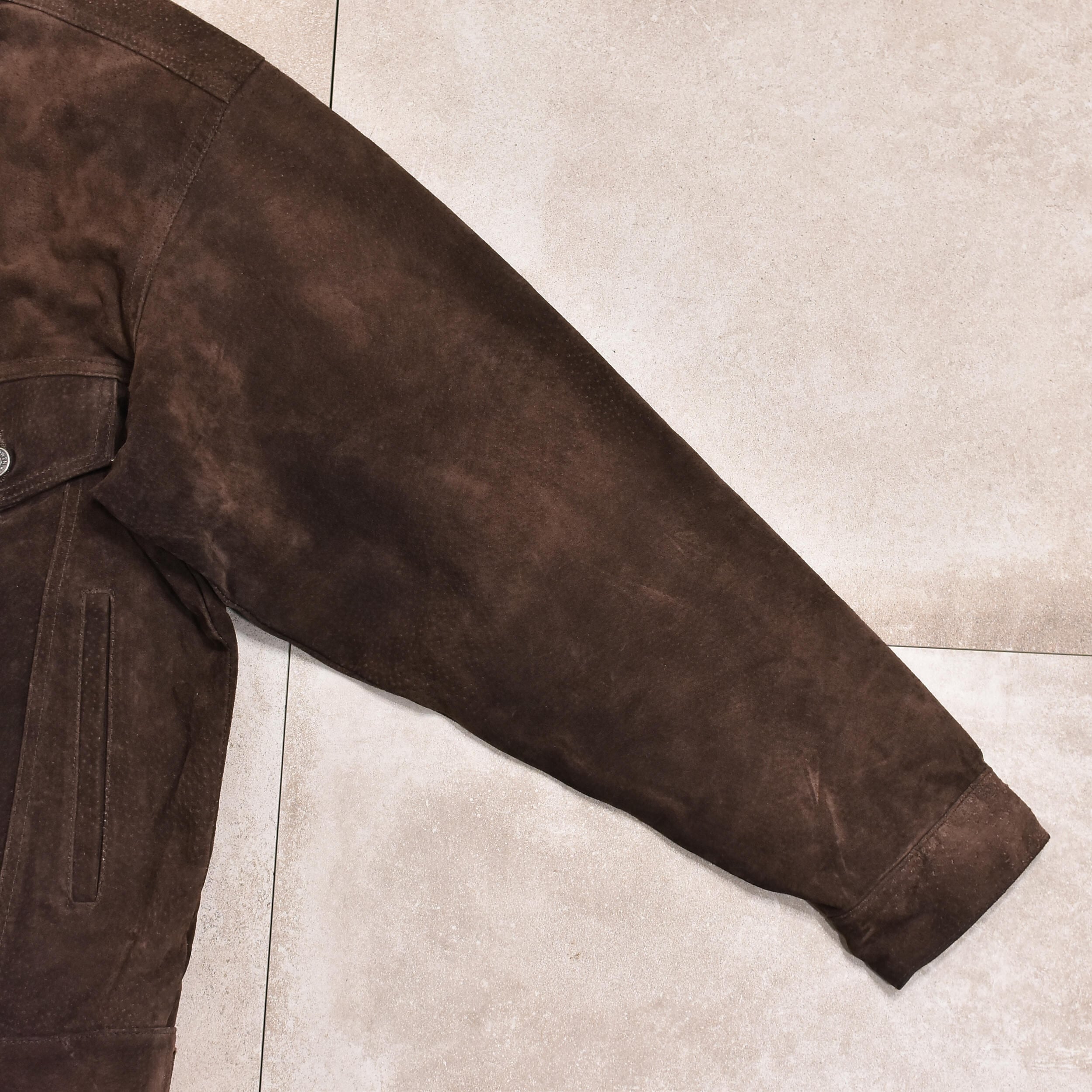 80~90s Suede leather tracker jkt | 古着屋 grin days memory 80~90s Suede leather tracker jkt | 古着屋 grin days memory