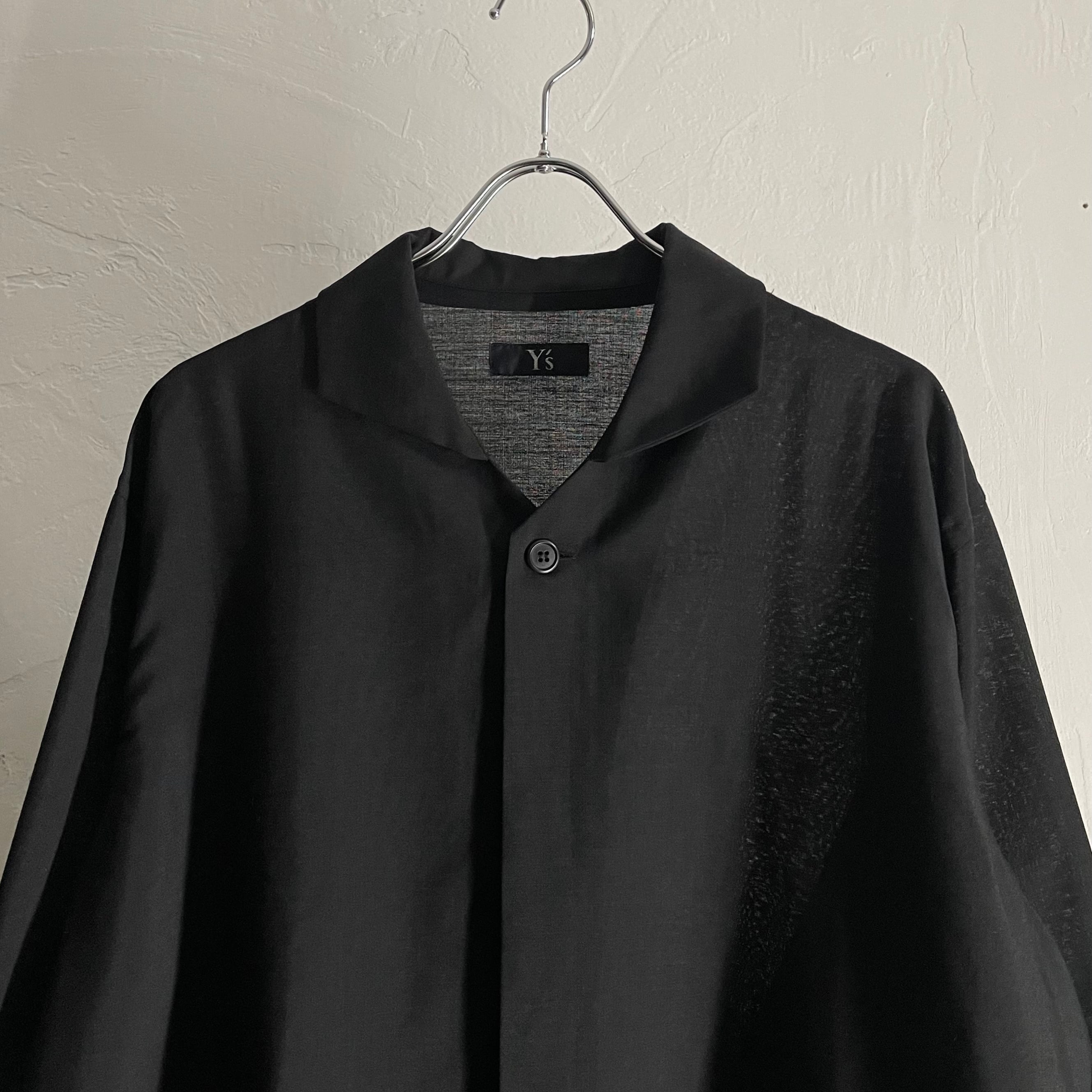 Y's ワイズ シャツジャケット 透け感 ウール ヨウジヤマモト Y's ワイズ シャツジャケット 透け感 ウール ヨウジヤマモト