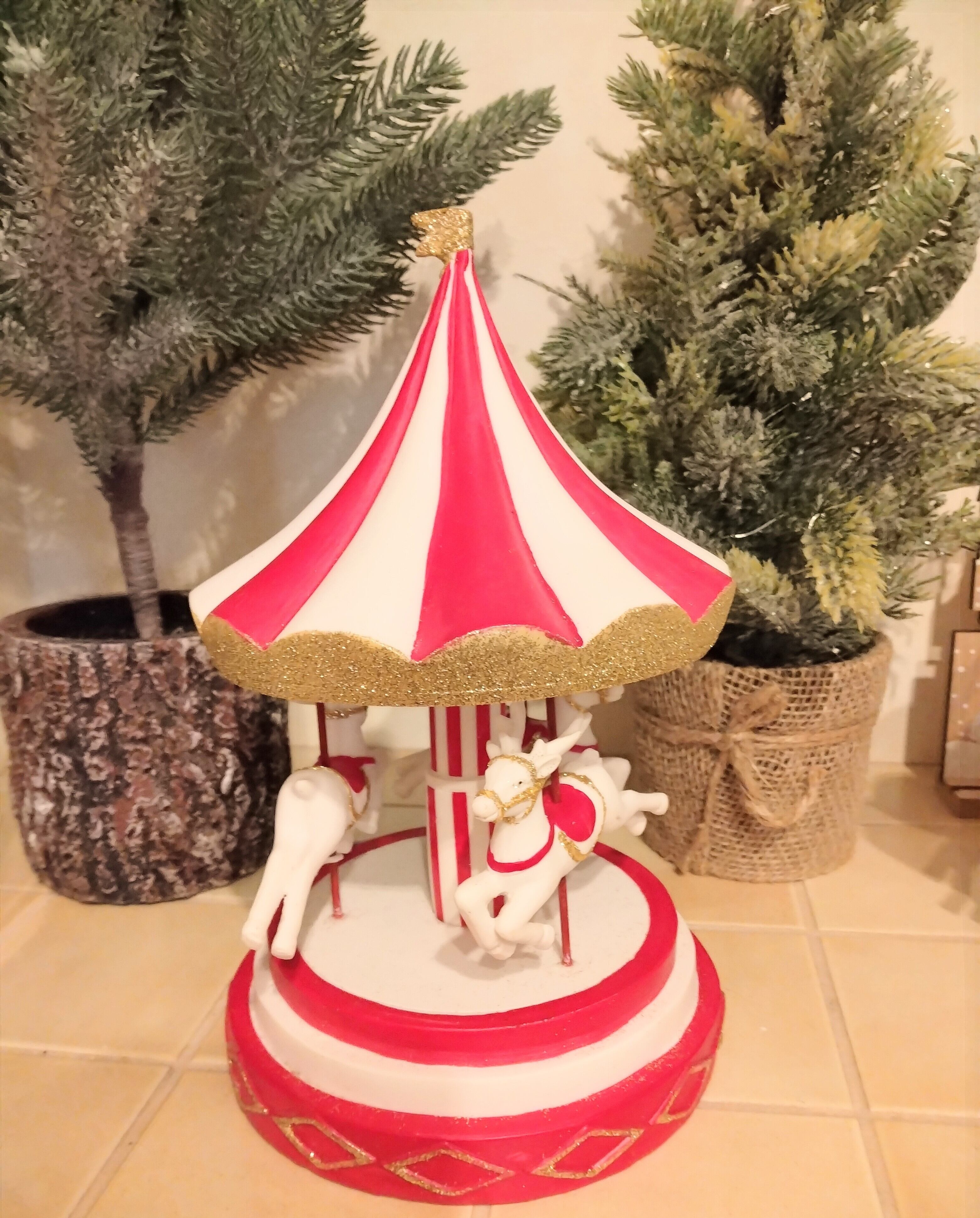 トナカイのメリーゴーランド】 クリスマス/オーナメント/インテリア