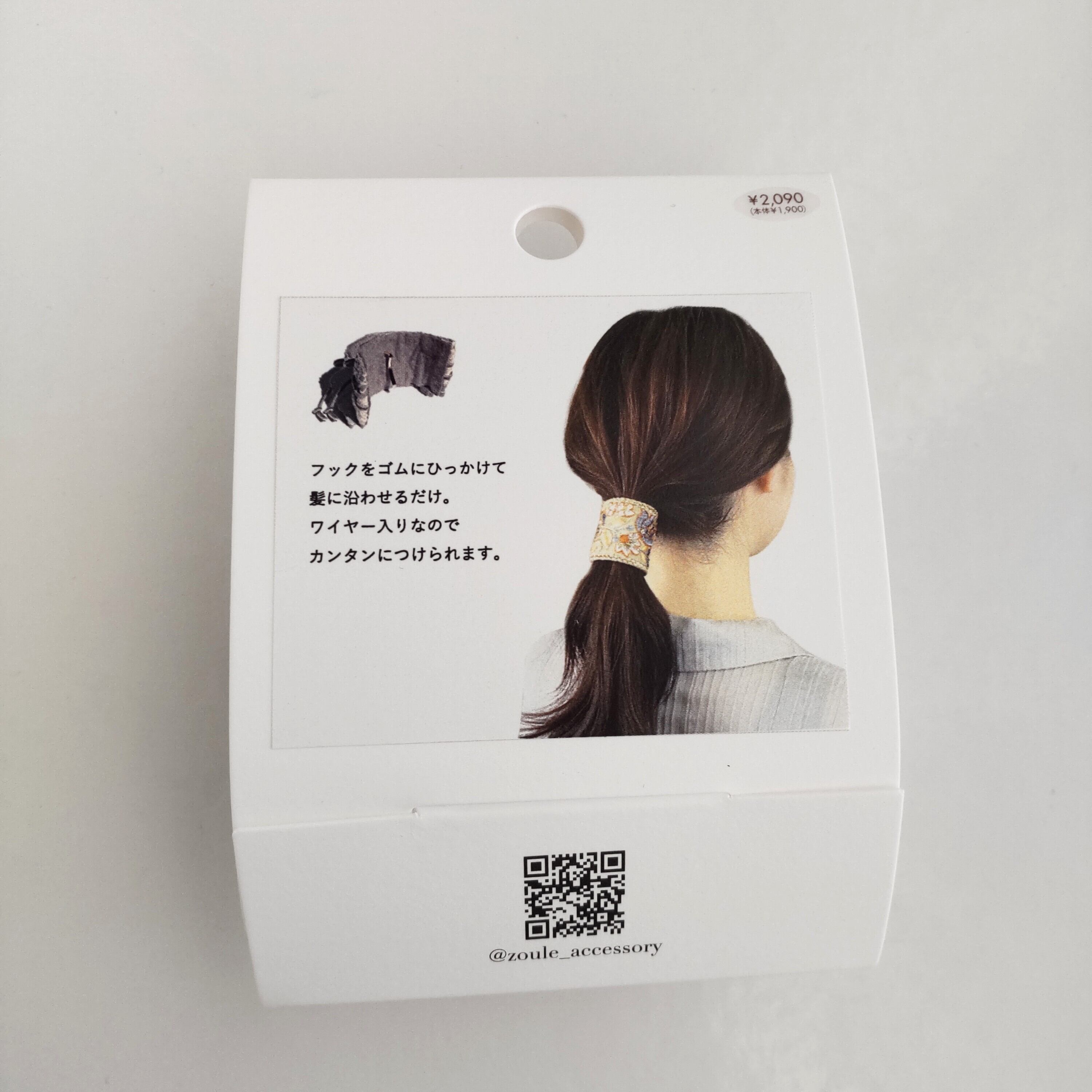 Zoule embroidery cuff30 ヘアーカフス ヘアアクセサリー ピンク ...