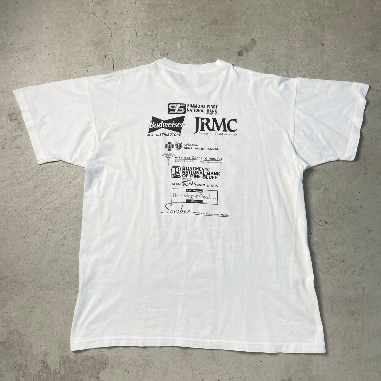 90s Tシャツ アメリカ古着 マラソン ラン 靴 両面 バック