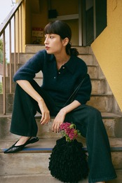 Fluffy Alpaca Polo Knit