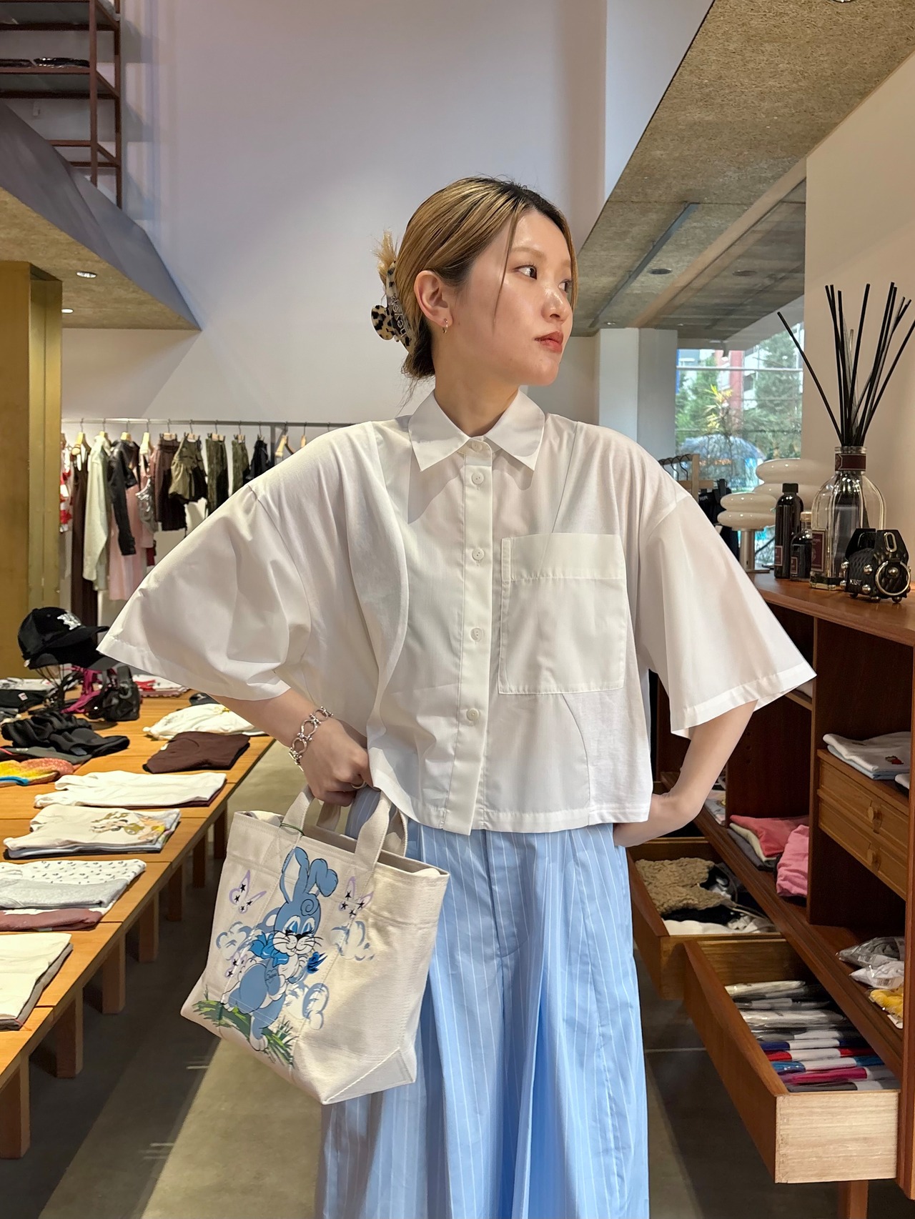 【26AW】nagonstans ナゴンスタンス / シャツ / flowline shirt - 3