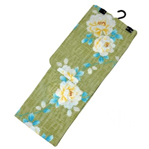 浴衣ジェンヌ 浴衣 単品 高級 手捺染 手染め 鶯色 ゆかた レディース浴衣