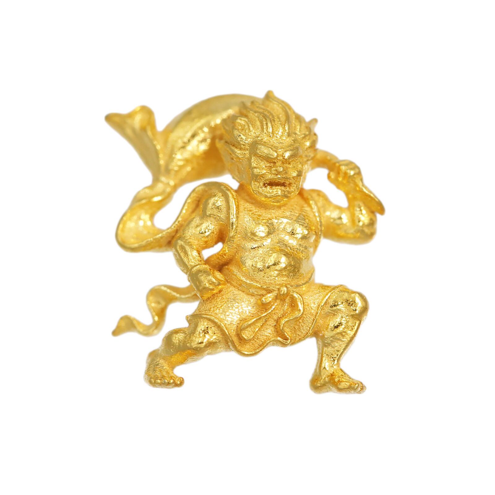 目貫 風神雷神 前金具 再出品 純金「風神：風神雷神」モチーフ 約1g | JUNGOLD【純金の世界】