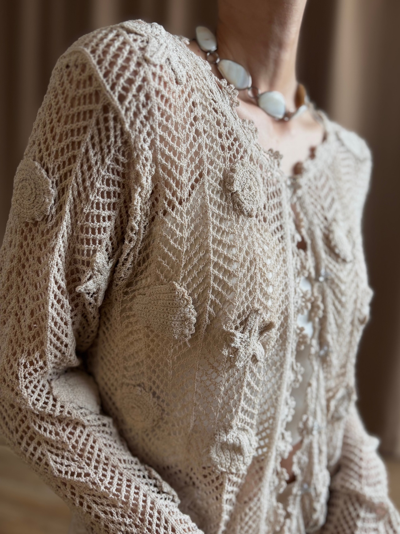shell design crochet cardigan-4763-6