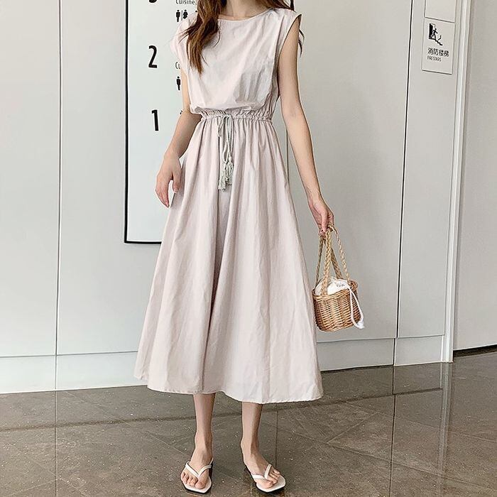 ワンピース レディース プルオーバー 膝丈 ロング 半袖 ギャザー ウエストマーク かわいい 大人可愛い きれいめ おしゃれ お洒落 上品 キュート カジュアル 主役級 存在感 無地 春 夏 お呼ばれ 20代 30代 40代 OL 学生 通学 デート お出かけ 女子会 休日 着回し 普段使い 韓国 韓国系 送料無料 ファッション コーデ スタイル 防寒 モテ 美脚 脚長 プレゼント ギフト トレンド 流行 インスタ映え M L XL 2XL ベージュ ブラック ネイビー チェック テラコッタ