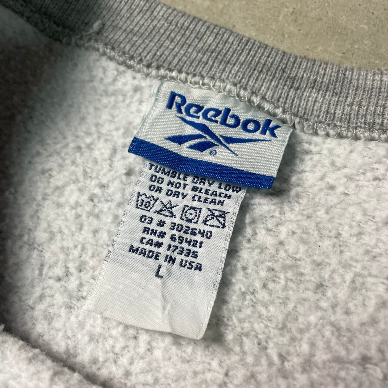 90年代 USA製 Reebok リーボック スウェットシャツ ラインデザイン