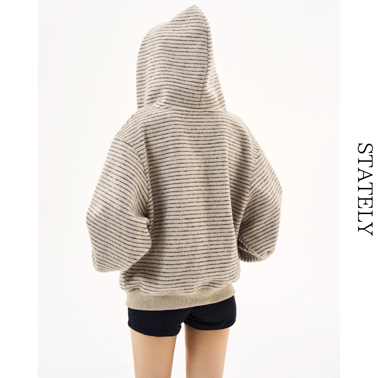 Unisex ストライプZip Hoodie/2color_T136・画像2