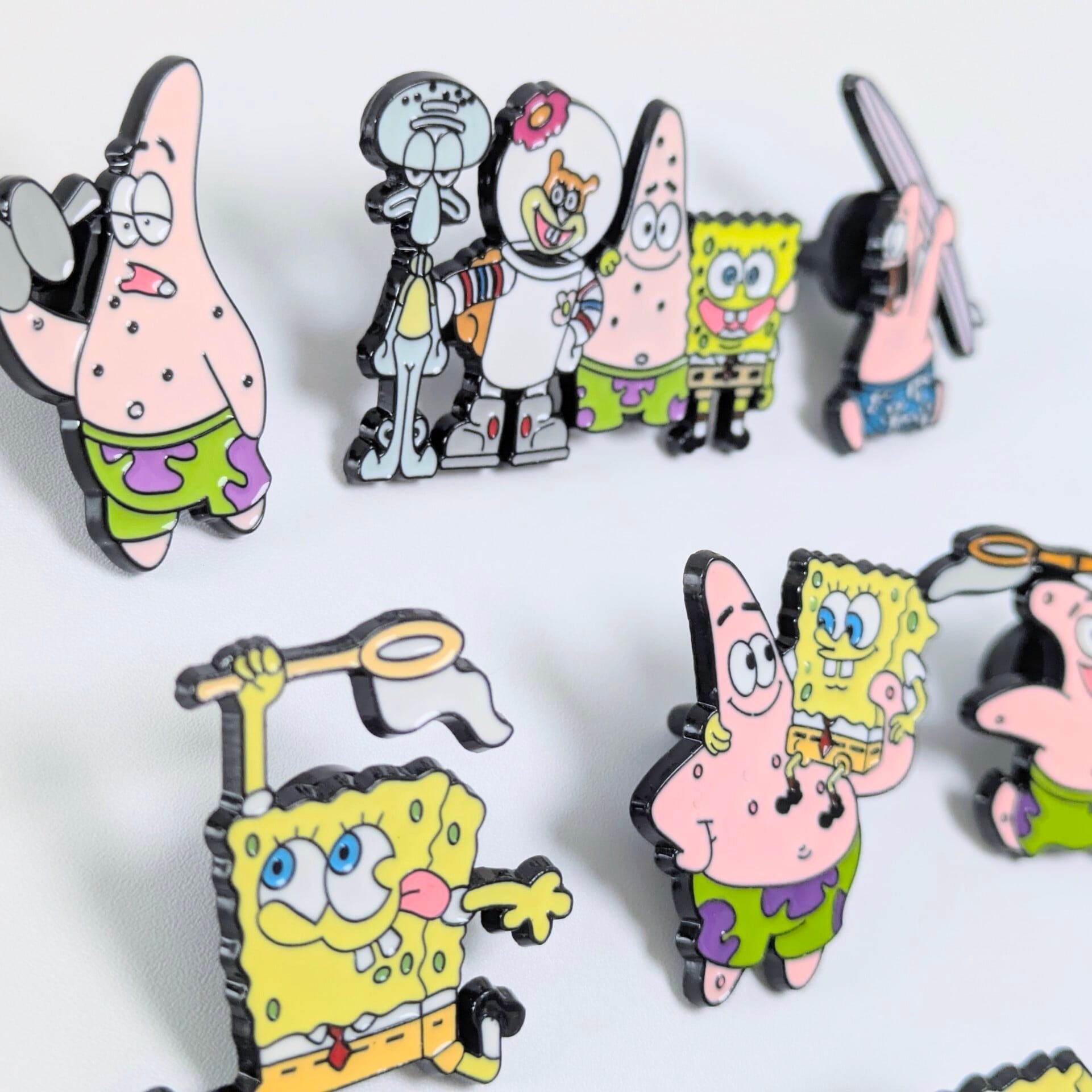 ♧送料無料！ ★ピンズ PINS★ピンバッジ 【 SpongeBob SquarePants（スポンジボブ）】ピンズ 7Pセット / ピンバッジ / PINS〚アメリカン雑貨 アメトイ〛