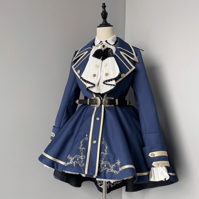 予約販売 With U ゴスロリ ファッション ミリロリ フルセット ジャケット マント フェイクファー シャツ ファンタジー 制服 ロマンティック ゆめかわ ロリータファッション lolita