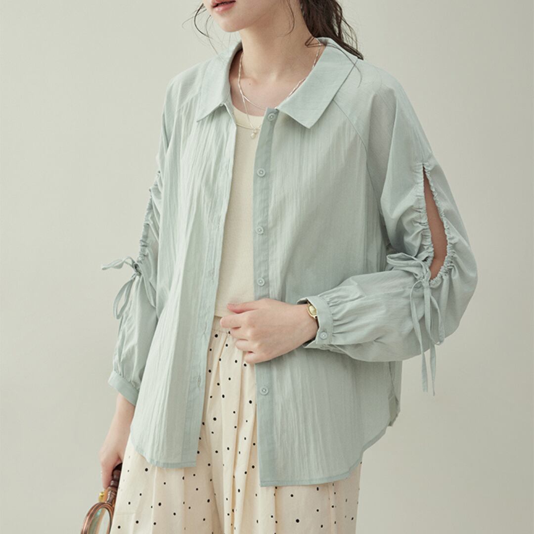 sunscreen top shirt with narrowed sleeves