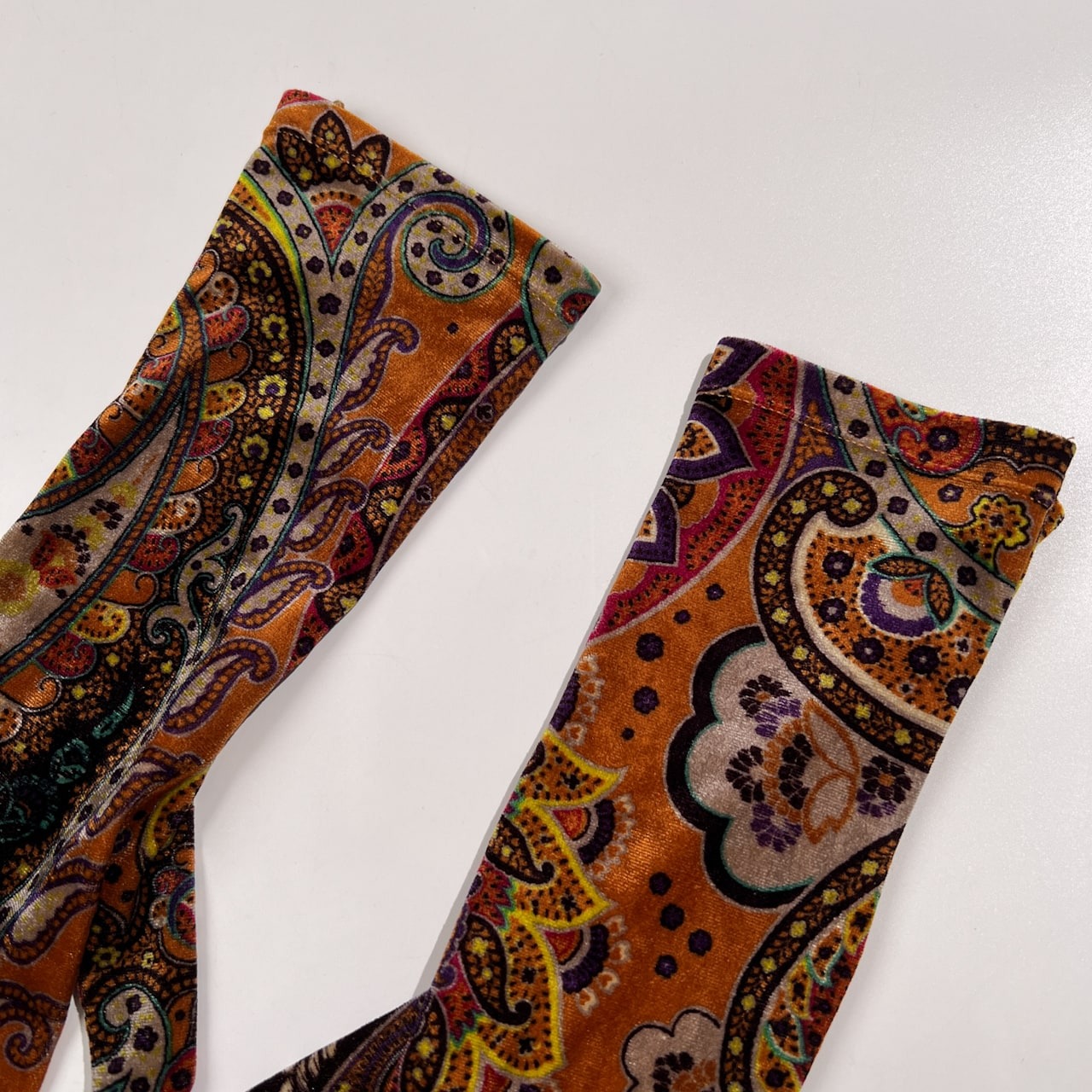 ETRO エトロ ベロア 総柄 グローブ 手袋 ペイズリー系 イタリー製