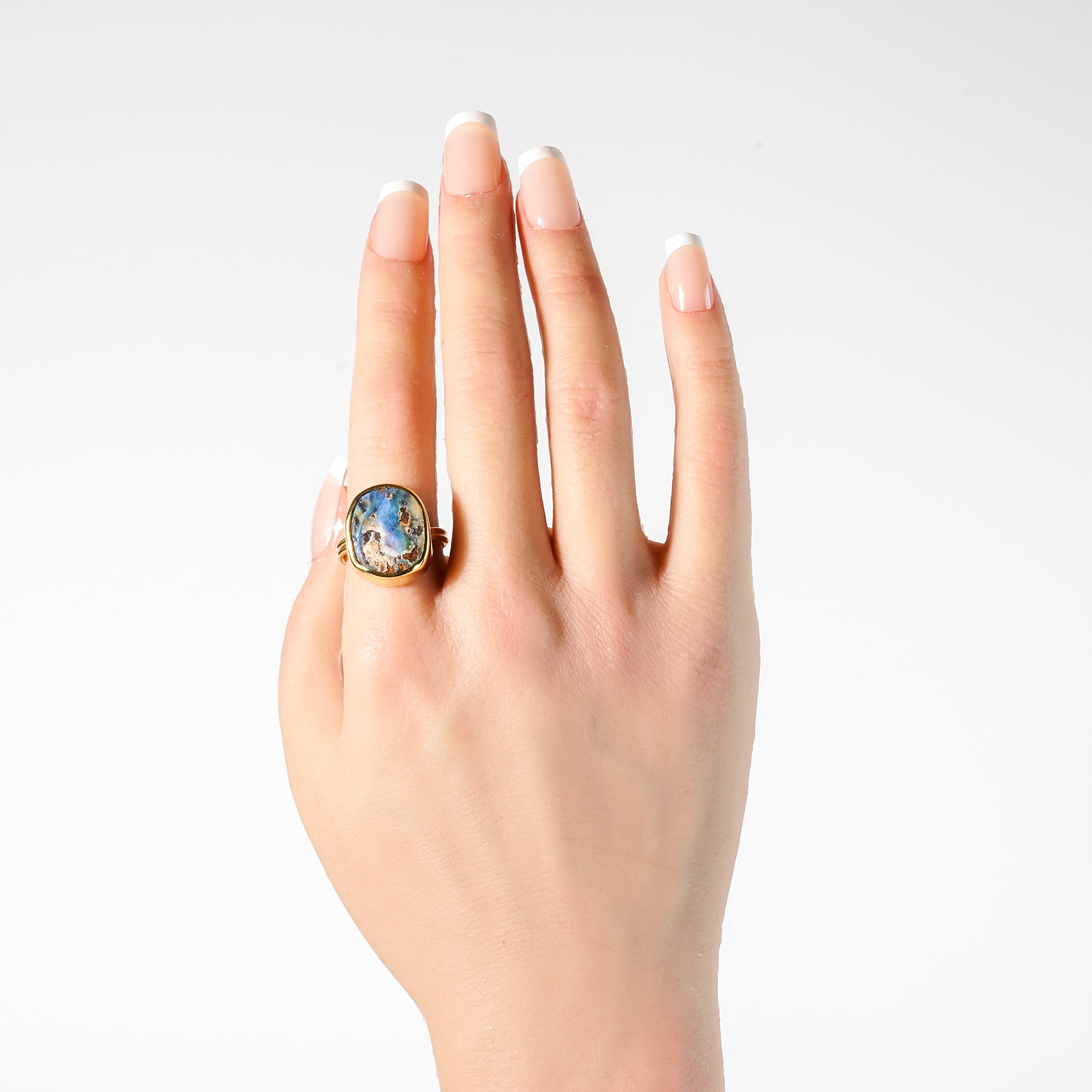 free size】ボルダーオパール リング（No.67) | YUEN jewelry