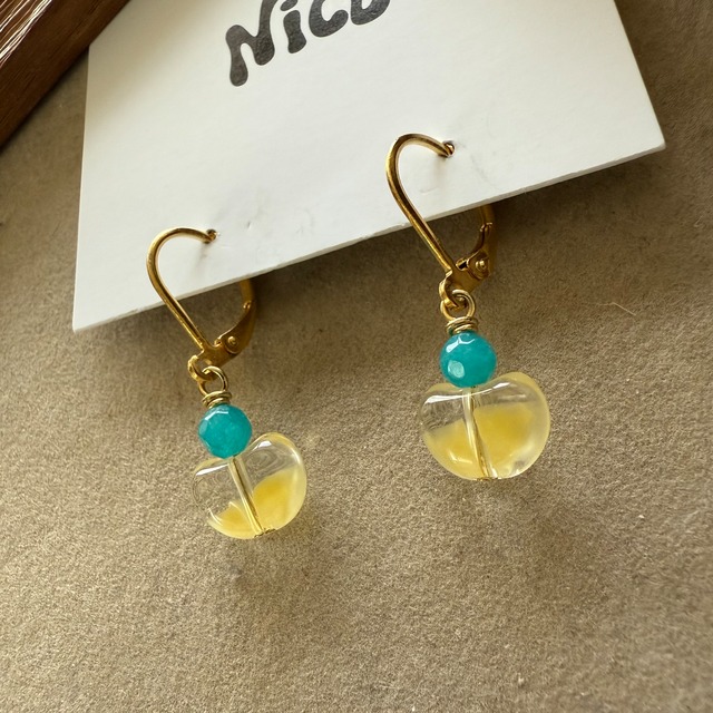 NC26101【ｻｰｼﾞｶﾙｽﾃﾝﾚｽ：ｺﾞｰﾙﾄﾞ】nicoピアス