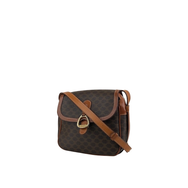 CELINE セリーヌ ショルダーバッグ ブラウン ホースビット PVC vintage ヴィンテージ オールド 7izj8d