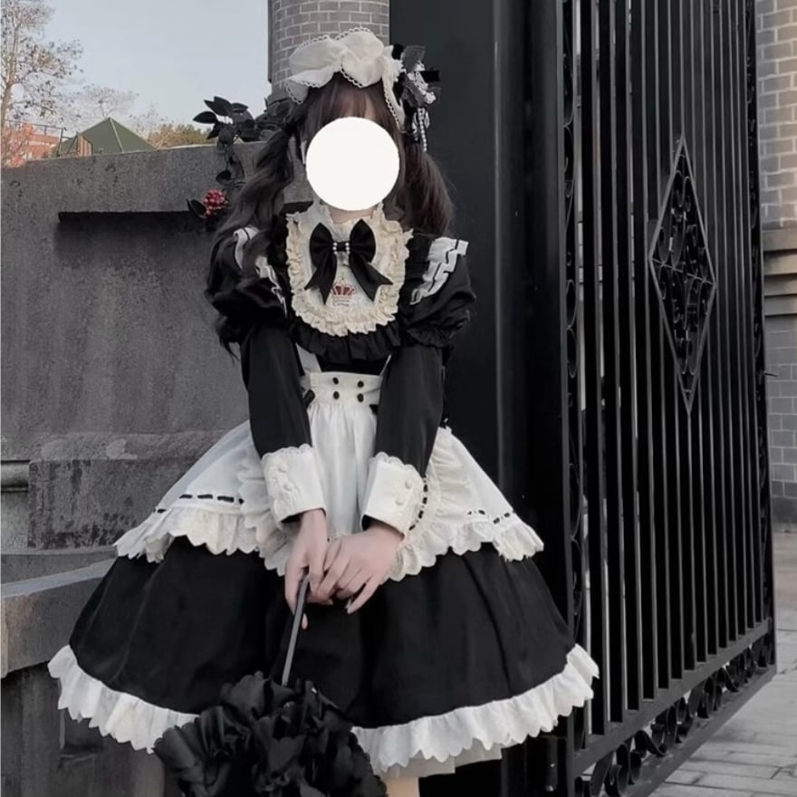 ゴスロリワンピースミニワンピース地雷系メイド服ミサミサ