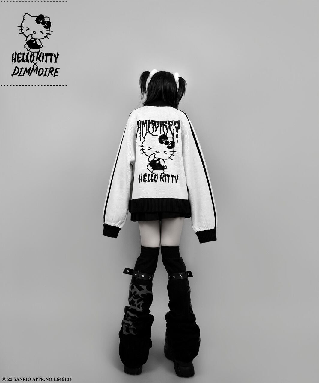 ニットジャージトップス【HELLO KITTY×DimMoire】ニットジャージトップス【White】