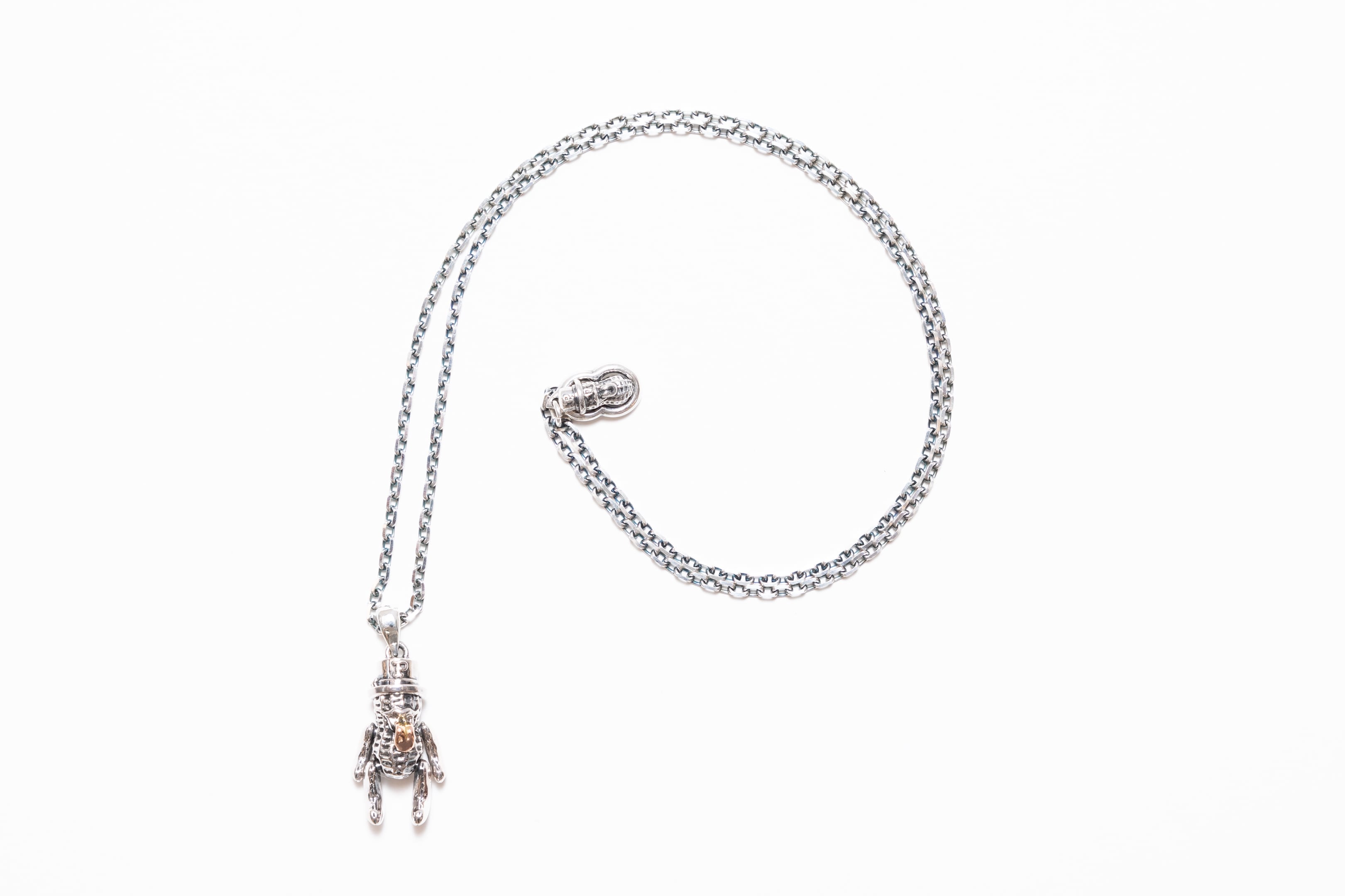 TEDDY BEROPEANUTS ネックレス　sv925×K10 TEDDY BEROPEANUTS (silver×K10) + silver chain 60cm round | Peanuts&Co