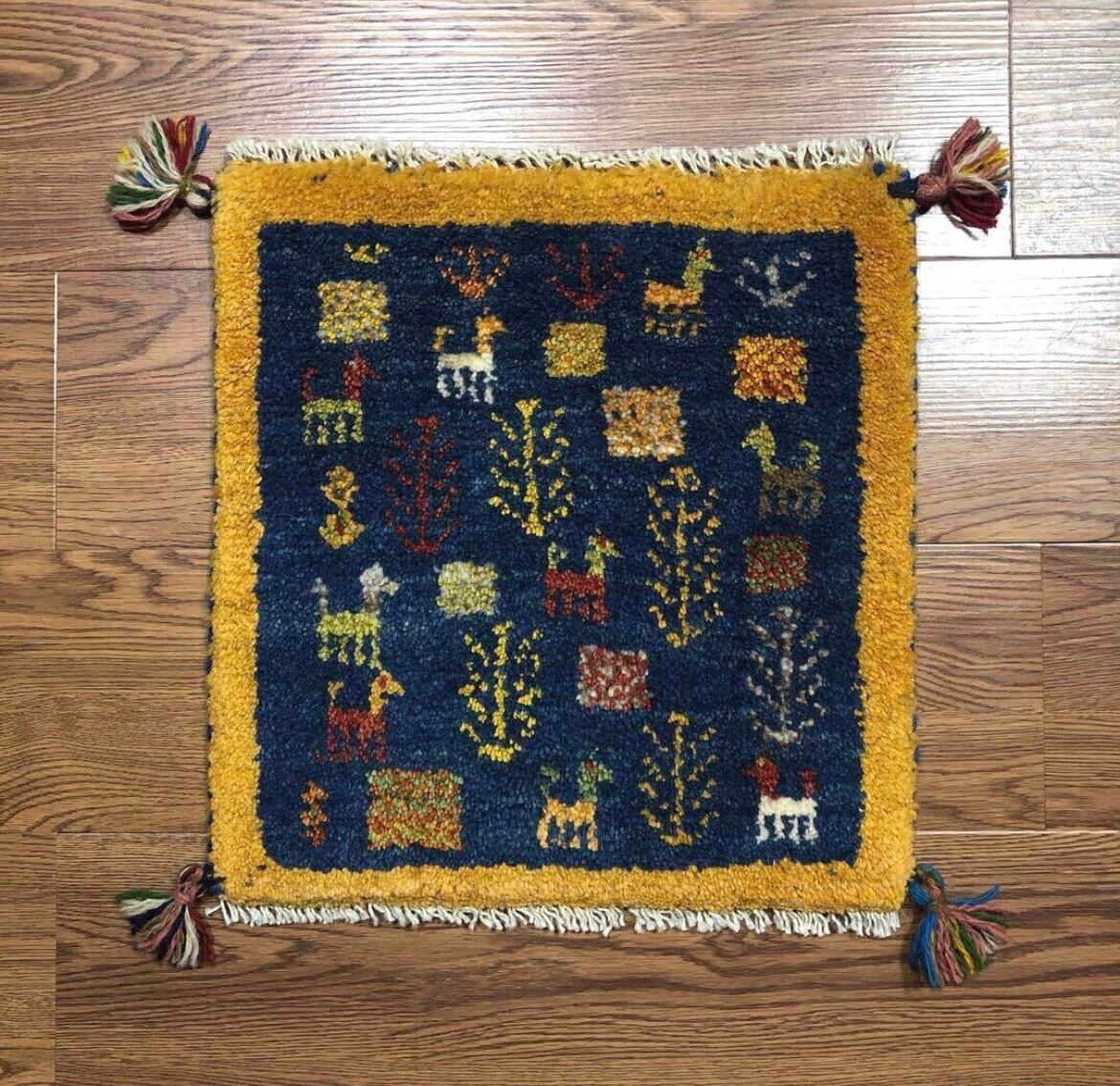 ペルシャギャッベ (ギャベ) チェアマット 椅子の座布団 No.GS-1384