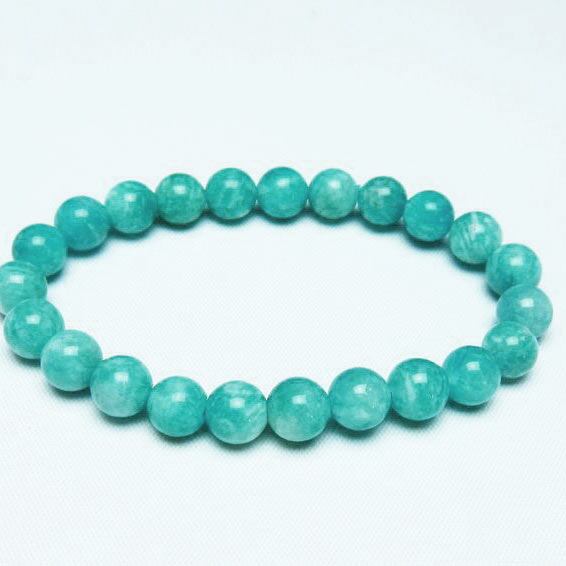 アマゾナイト ブレスレット 8mm 一点物 メール便可 [M便 1/10] 111-47748