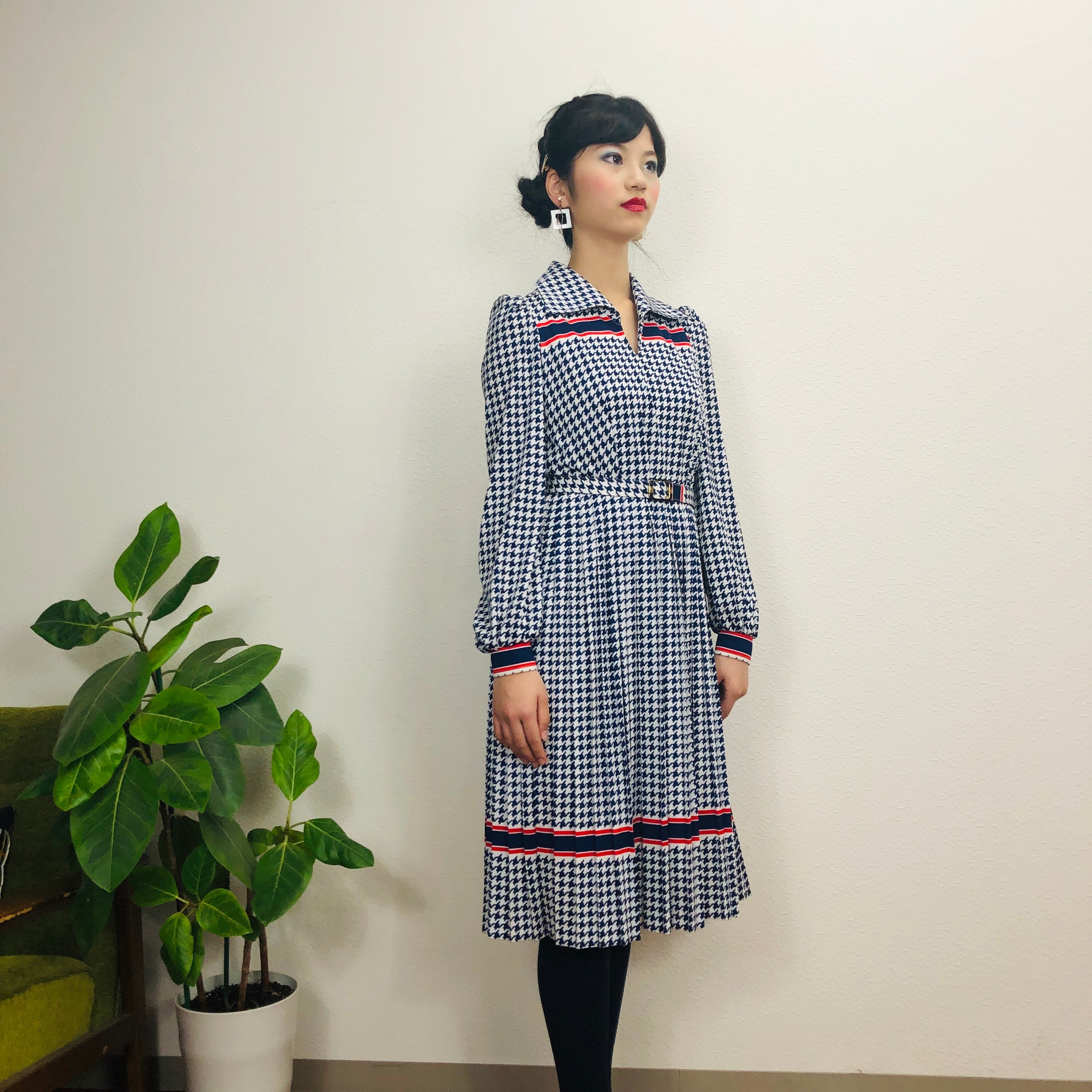❤️New❤️57 vintage ヴィンテージ レトロ 柄 ワンピース