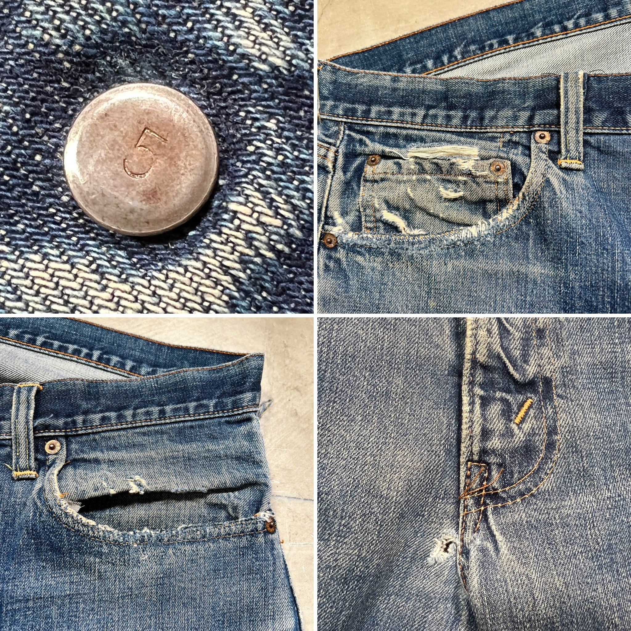 70's LEVI'S リーバイス 505 デニム 耳付き Big E 刻印5 平行 70's LEVI'S リーバイス 505 デニム 耳付き Big E 刻印5 平行