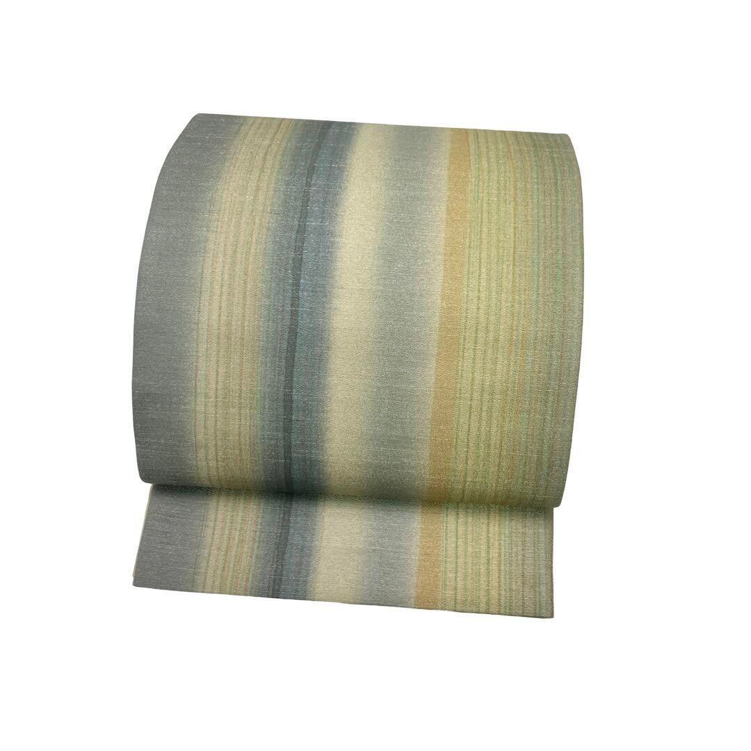 袋帯 斉藤三才 美しい染色 縦縞模様 グラデーション O-4249 | リユース  