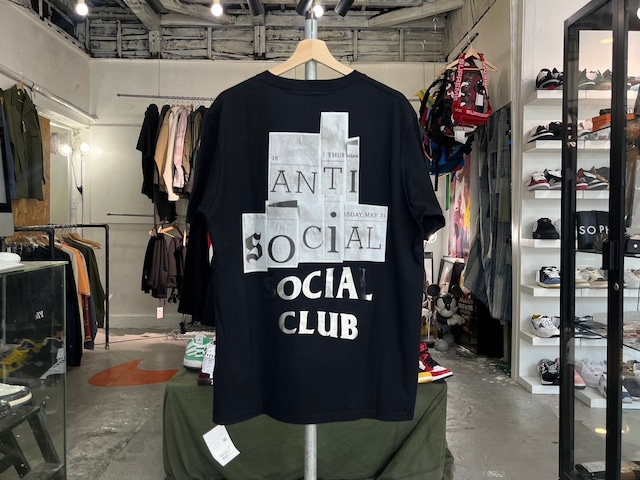 ANTI SOCIAL SOCIAL CLUB × FRAGMENT POP BY JUN LIMITED BACK LOGO TEE BLACK XL 70066