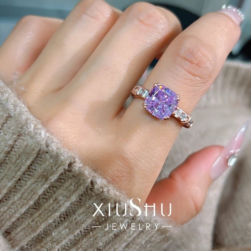 パープル 高炭素ダイヤモンド パープル キラキラ ゴージャス