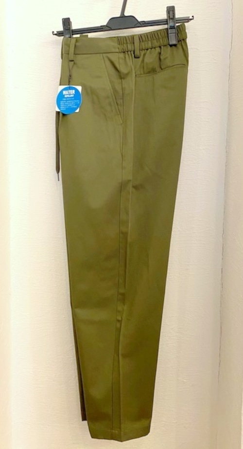 Water Repellent Twill Wide Tapered Pants　Khaki