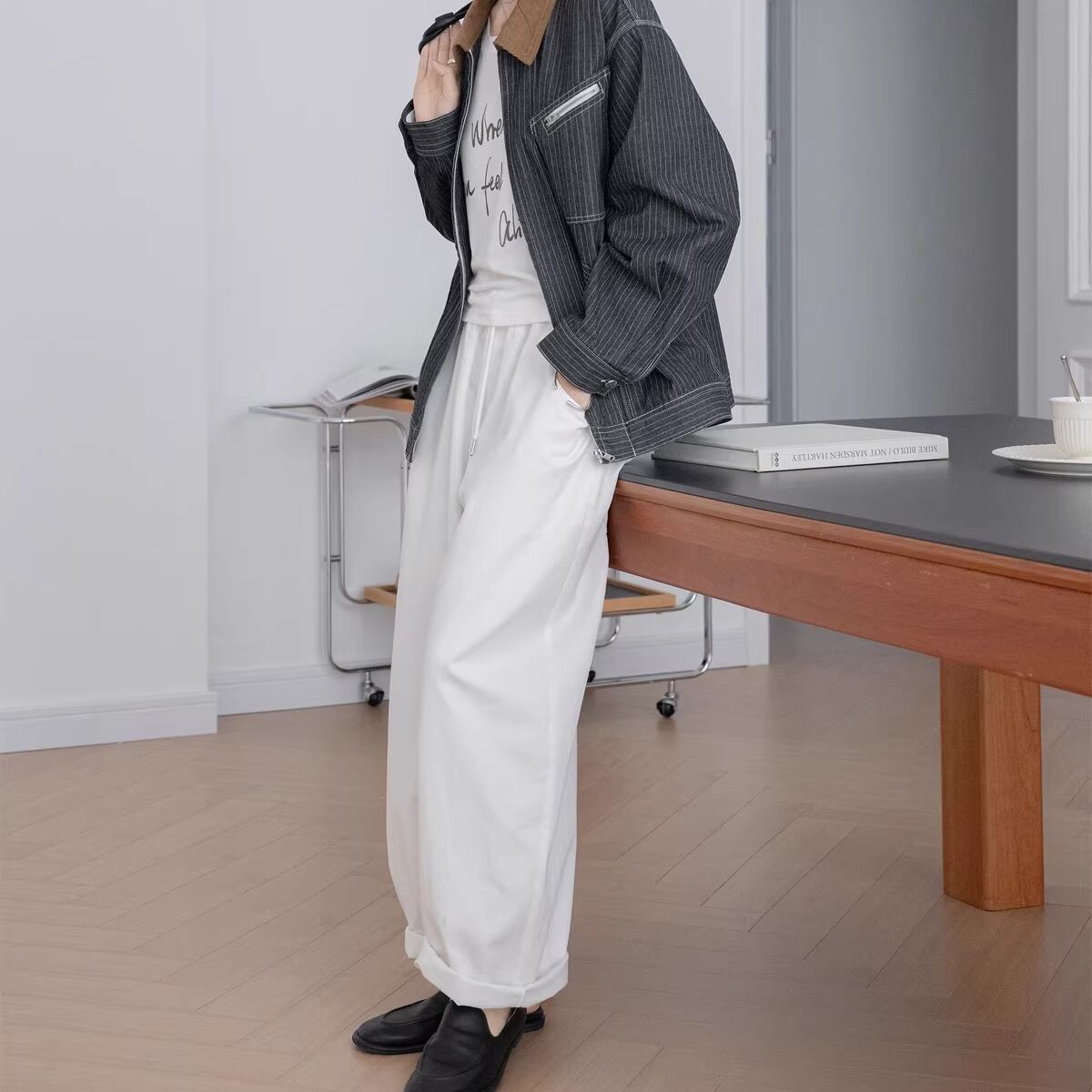 テンセルコットンワイドイージーパンツ 4color APA0071