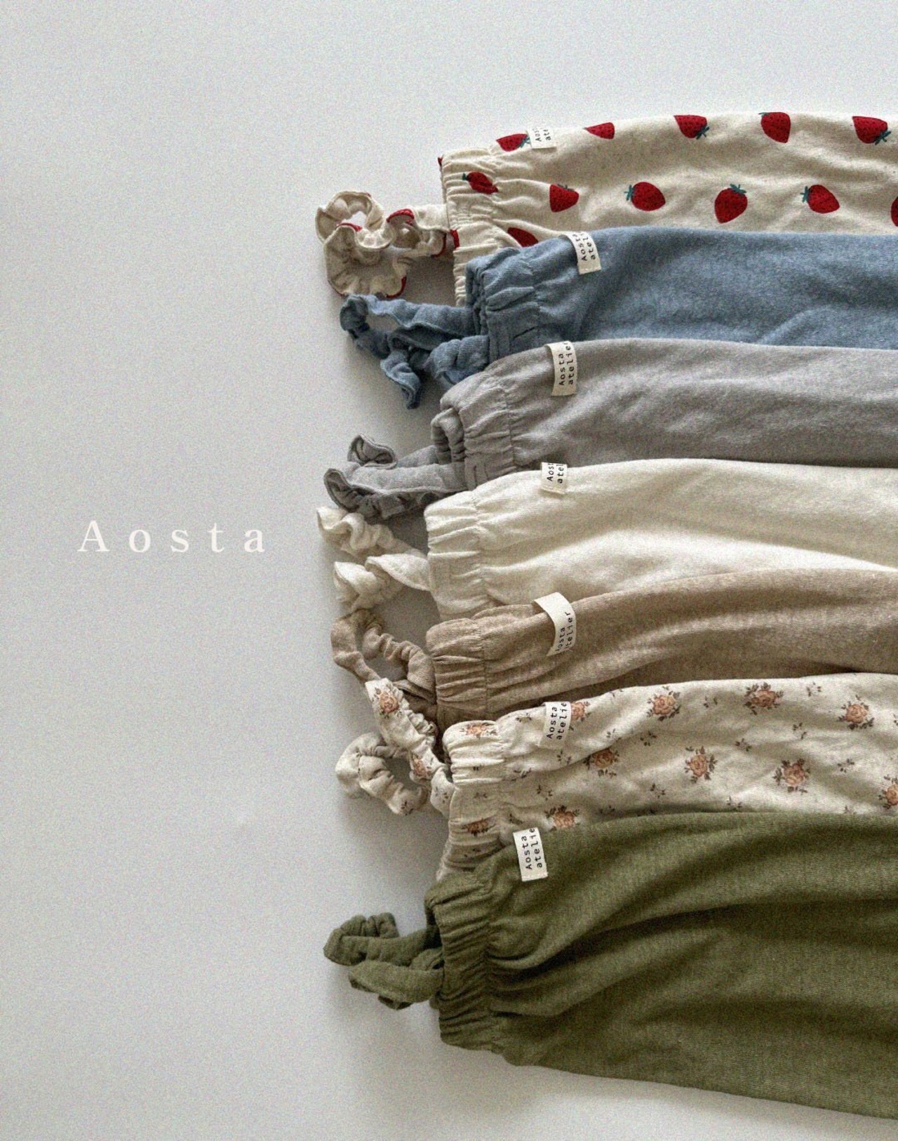 【Aosta】リネンオーバーオール 70~115cm ベージュ 240512 - 6