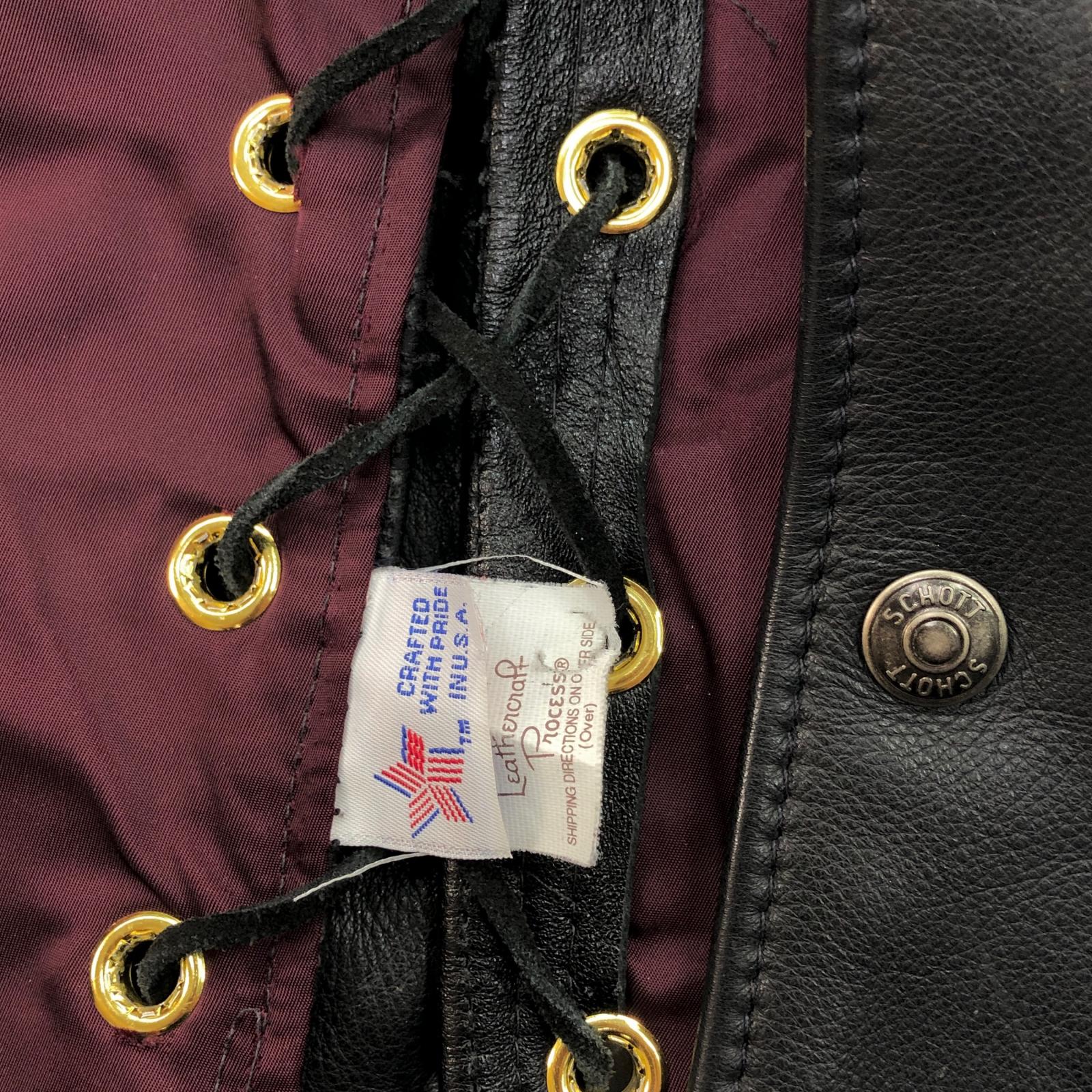 SCHOTT ショット 80- 90年代 USA製 レザーベスト ライダースベスト