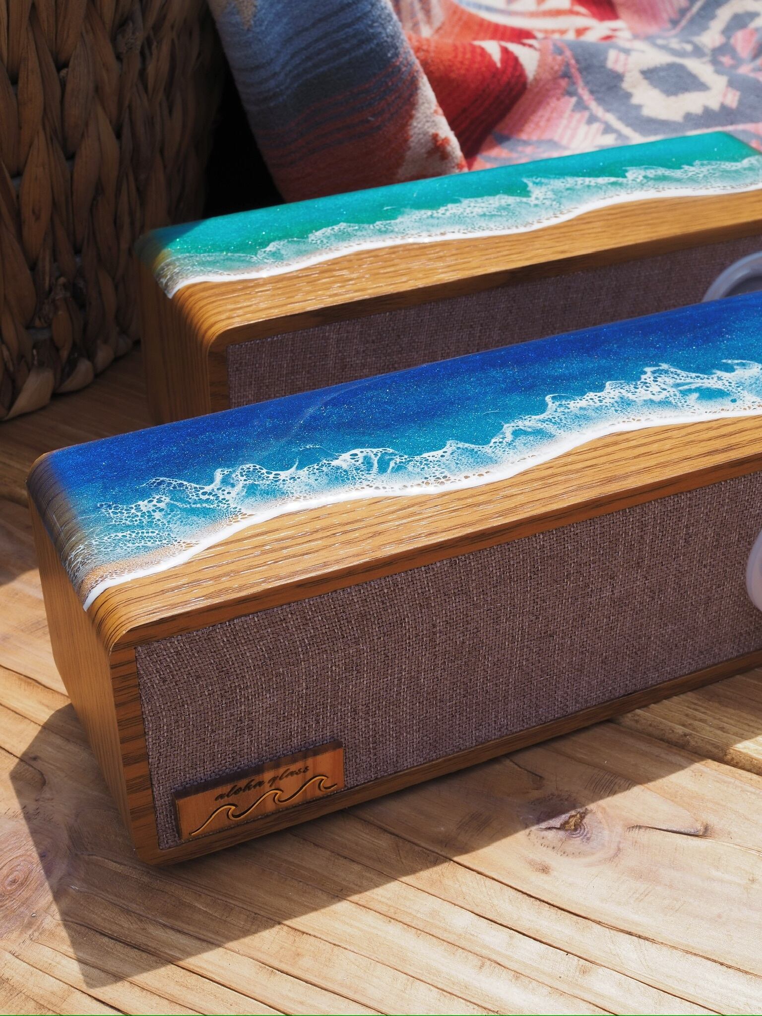 ALOHA GLASS 4boost Bluetooth speaker 木目 Wood Bluetooth speaker(wavy) | ALOHA GLASS