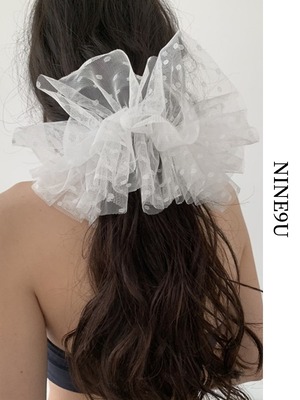 tulle volume dot hair-accessory【NINE9486】
