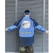 ストリート Chicanoブルドッグ 刺繍 ロングTシャツ T500