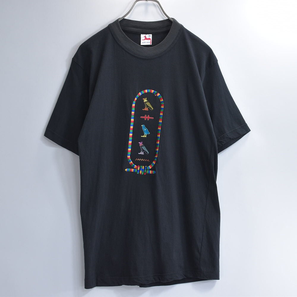 90s～ ANUBIS アヌビス ヒエログリフ カルトゥーシュ 刺繍 デザイン