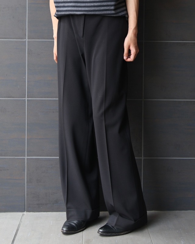 No-tuck wide straight double slacks