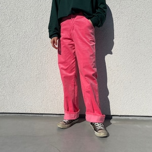 【outlet販売】corduroy neon pink pants_LN0720
