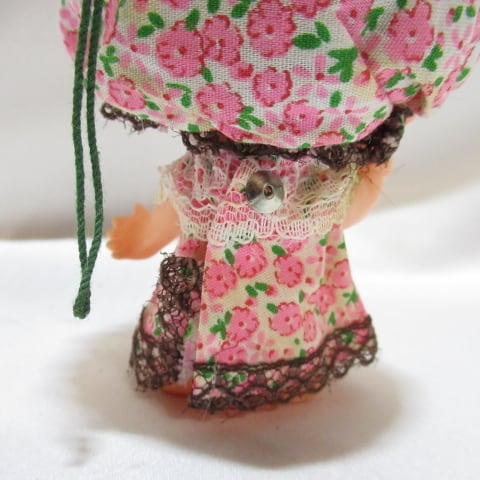 デザインキザワ 赤ちゃん 花柄桃 昭和レトロ 人形 ソフビ ドール