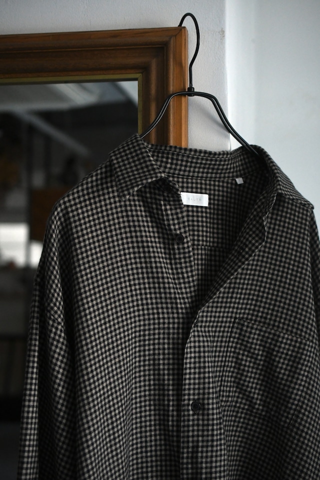 BAUTH / COTTON WOOL CHECK SHIRTS (BEIGE CHECK)