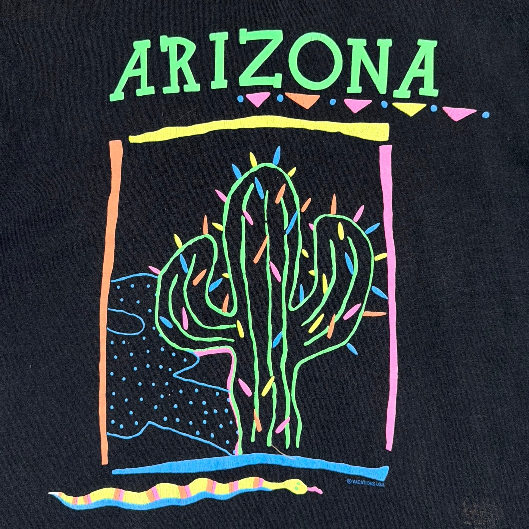 Men's】 90s ARIZONA サボテン イラスト Tシャツ / アメリカ製 USA製