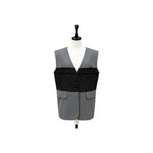 Dot frill docking vest