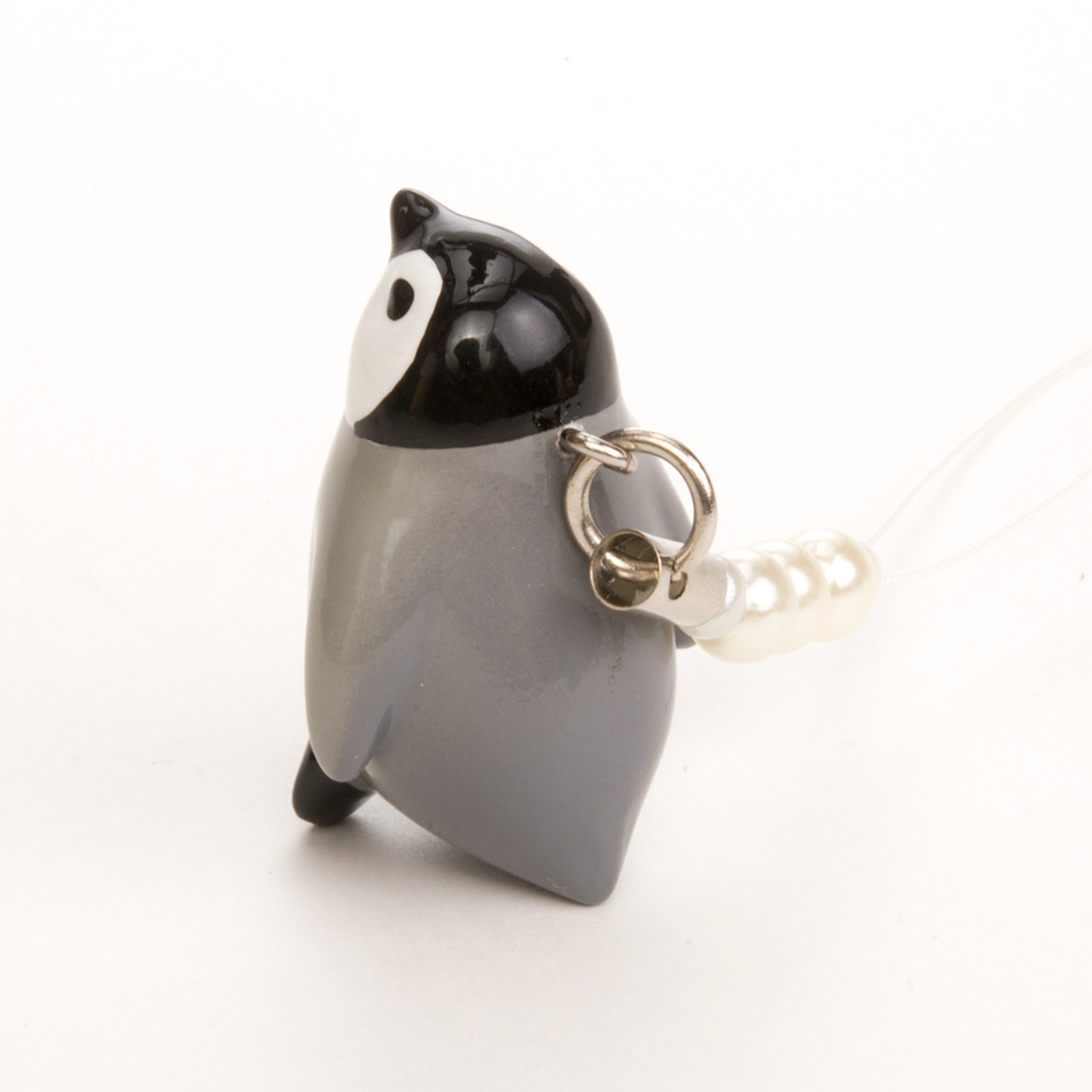 鳥シリーズ ペンギンストラップ グレー BO-4001