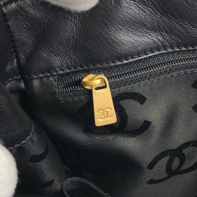 CHANEL シャネル トートバッグ ブラック ココマーク レザー トリプルココ vintage ヴィンテージ オールド k6gcrx